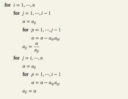 Image result for LU Decomposition Algorithm