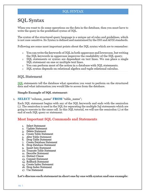 Image result for Syntax Diagram SQL