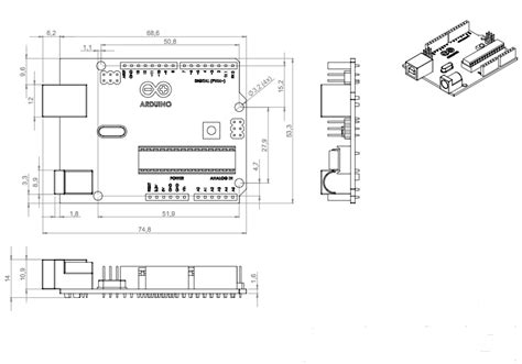 Image result for Arduino Uno Hole Dimensions
