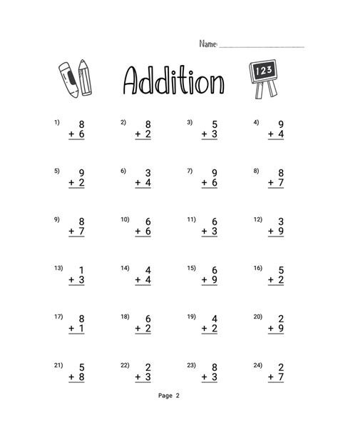 Image result for Addition Worksheets with Answer Key