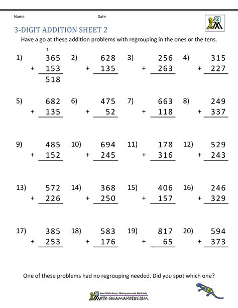 Afbeeldingsresultaten voor Three Digits Addition Algorithms Worksheets