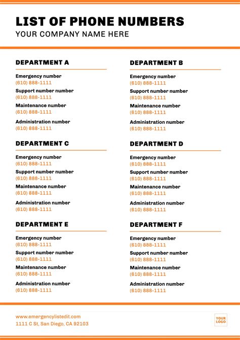 Example of Telephone Number に対する画像結果