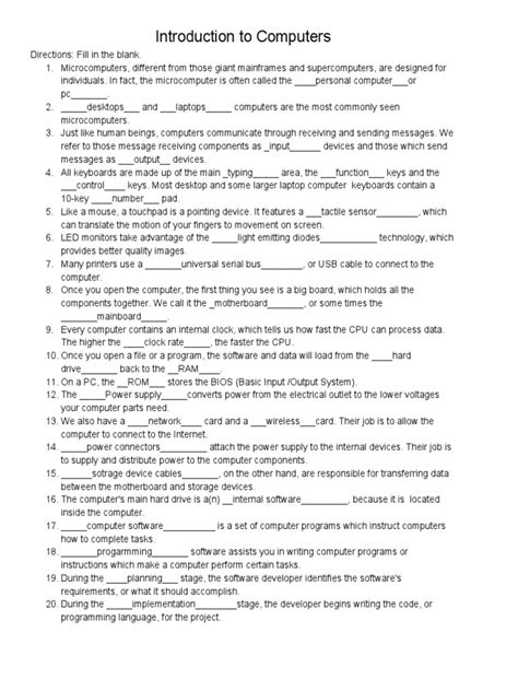 Image result for Introduction to Computer 50 Questions Only PDF