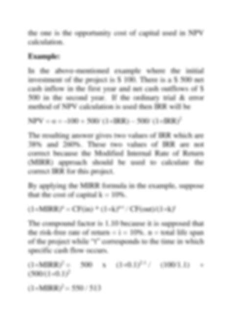 Modified Internal Rate of Return Real Life に対する画像結果