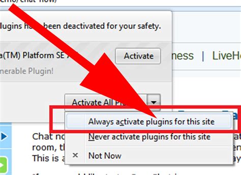 Toradh íomhá ar Java Not Plug in Firefox