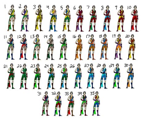 Image result for Character Color Coding