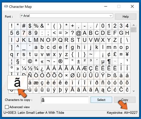 Image result for Windows ASCII Character Map