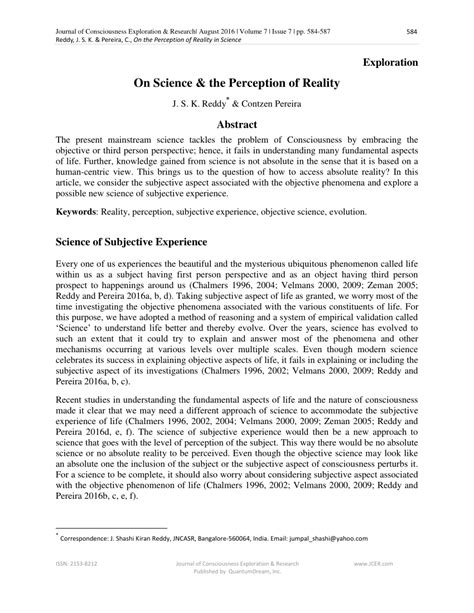 Image result for Science Perception Reality