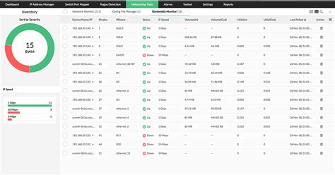 Bandwidth Monitoring に対する画像結果