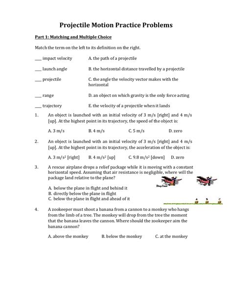 Image result for Projectile Motion Practice Worksheet