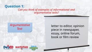 Informational and Argumentative Text に対する画像結果