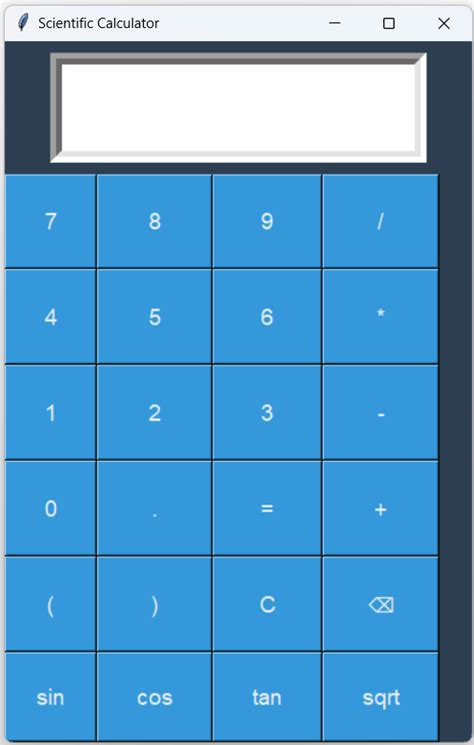 Toradh íomhá ar Calculator Tkinter Python PNG