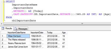 Image result for Age From String to Number SQL