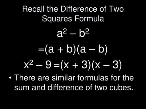 Toradh íomhá ar Formula for Difference of Two Cubes