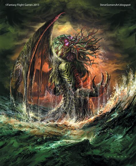 Toradh íomhá ar Cthulhu deviantART Godzilla