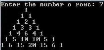 Image result for How to Generate Pascal Triangle INR Studio Code