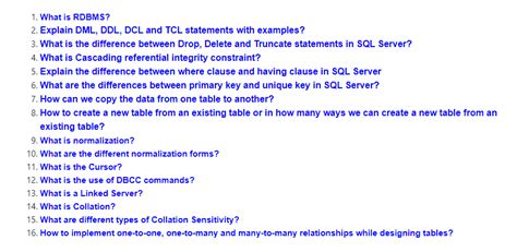 Image result for Questions to SQL Data