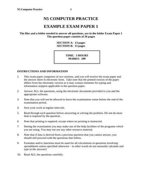 Image result for N5 Computer Practice Word Paper 1