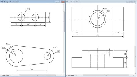 Autocad Basic Drawing Exercises Pdf at PaintingValley.com | Explore ...