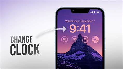 Toradh íomhá ar iPhone 15 Lock Screen Clock