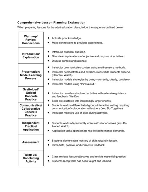 Image result for Example of a Comprehensive Lesson Plan for Elementary Students