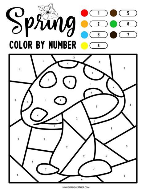 Afbeeldingsresultaten voor Spring Color by Number Worksheets
