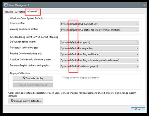 Set Display to Default Color Settings に対する画像結果