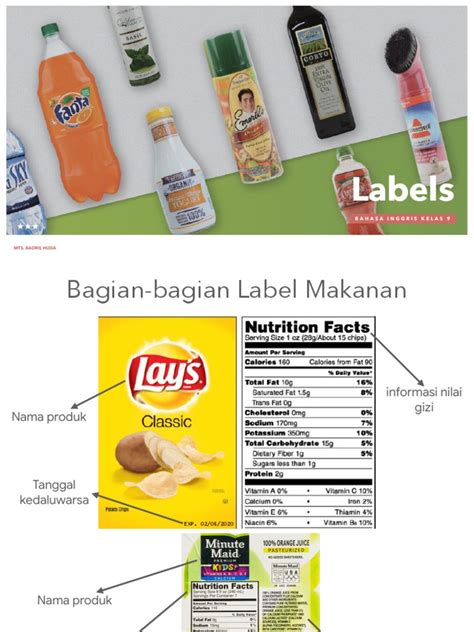 Image result for Contoh Descriptive Label