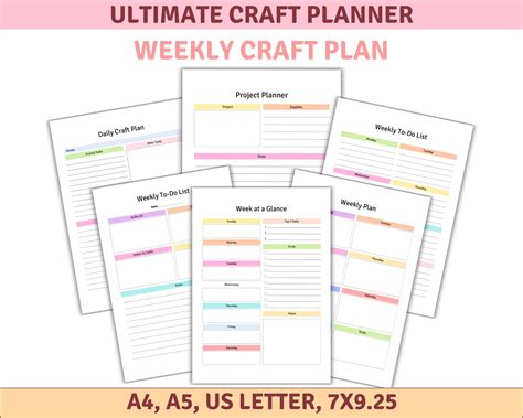 Afbeeldingsresultaten voor Craft Project Tracker Printable