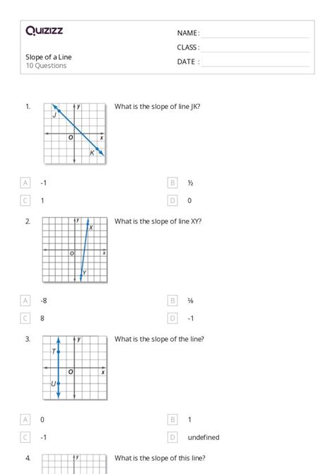 Toradh íomhá ar Counting Slope Worksheets