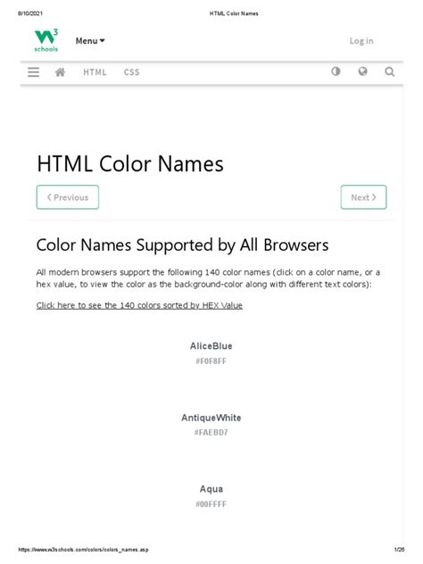 Image result for Premium Colour Names in HTML