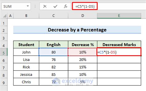 Image result for Excel Percentage Formula Cheat Sheet