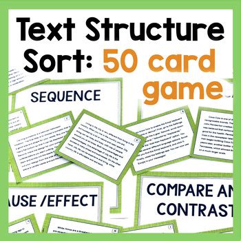 Image result for Text Structure Sort Cards