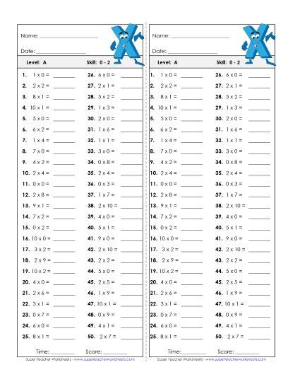 Times Table Test Worksheet に対する画像結果