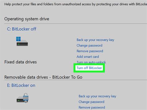 Afbeeldingsresultaten voor BitLocker Turn Off