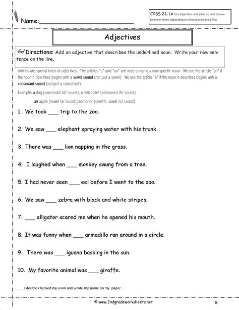 Image result for 3rd Grade Worksheets Correct Grammar