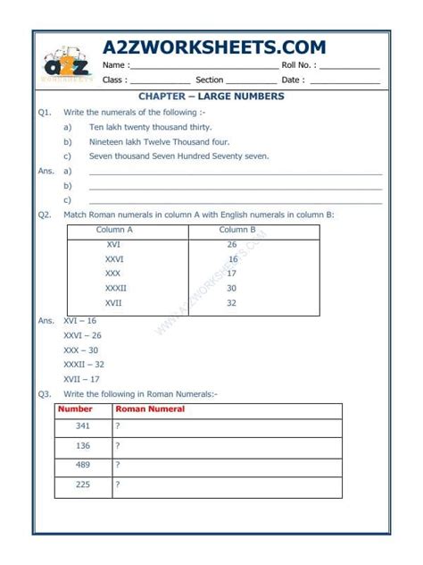 Image result for Large Numbers Worksheet