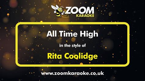 Rita Coolidge - All Time High - Karaoke Version from Zoom Karaoke - YouTube