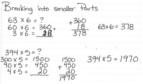 Image result for Multiplication Worksheet Breaking into Smaller Numbers