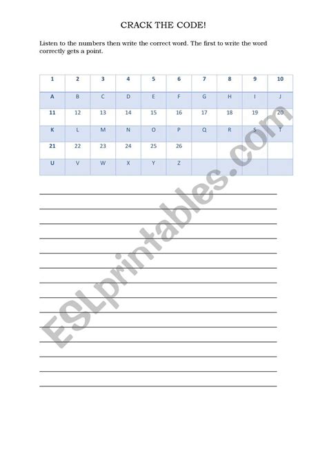 Afbeeldingsresultaten voor Coding ESL Worksheet