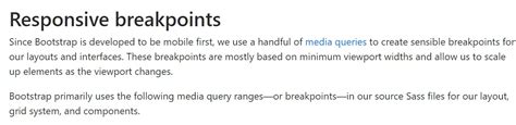 Image result for CSS Bootstrap Breakpoint Guide