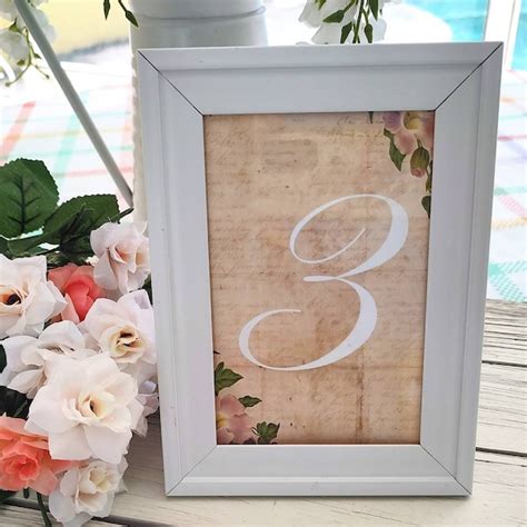 Image result for Rustic Table Numbers Frame