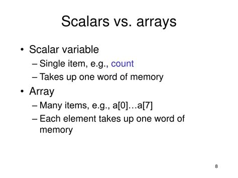 Afbeeldingsresultaten voor Scalar vs Array
