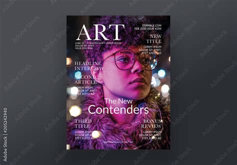 Magazine Cover Layout Stock Template | Adobe Stock