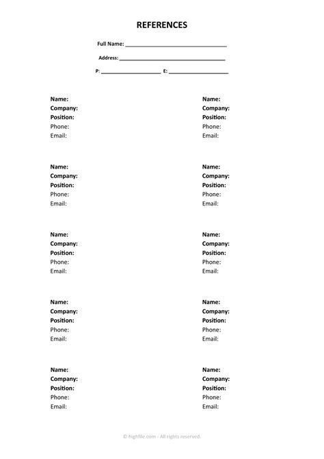 Image result for Refgrence List Example