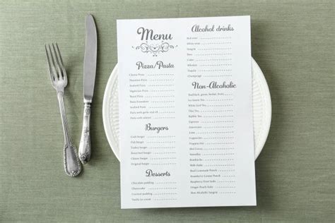 Image result for Restaurant Menu On Table