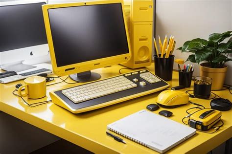 Image result for Yellow Computer