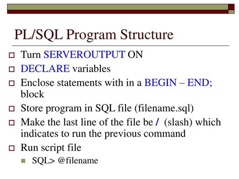 Basic Information of PL SQL Program に対する画像結果