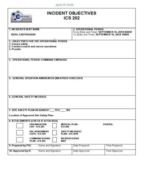 Image result for ICS Form 201