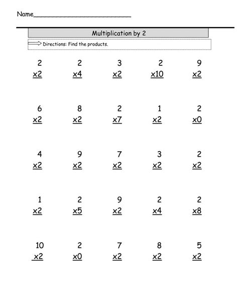 Image result for 3rd Grade Math Worksheets Multiplication Table